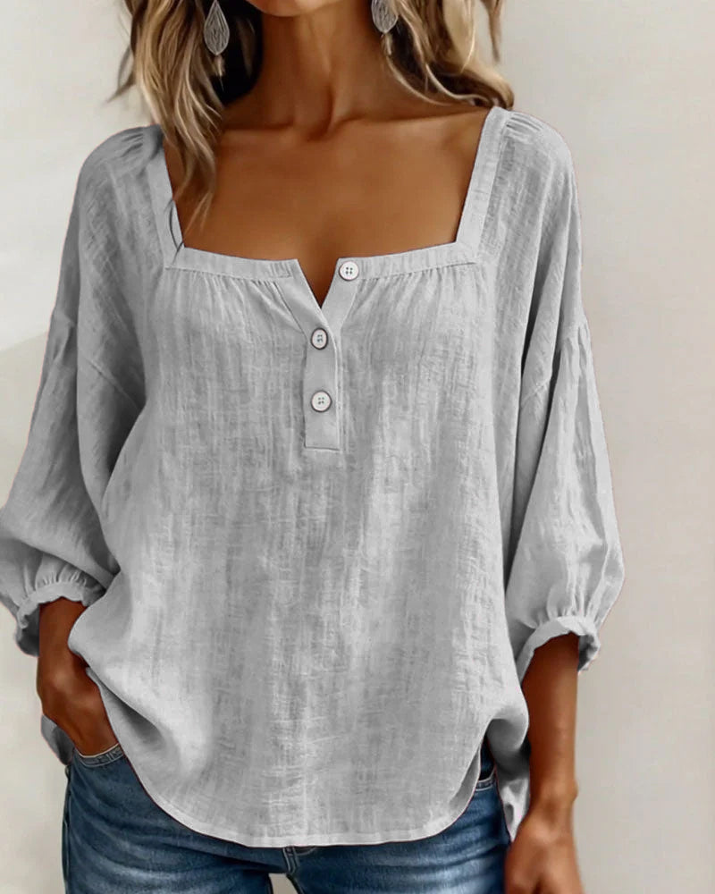 Orlinda | Modern Relaxed Puff Sleeve Blouse — Alfa Empire, view 20
