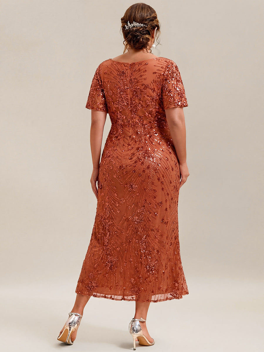 Plus Size Sequin Mermaid Formal Dress