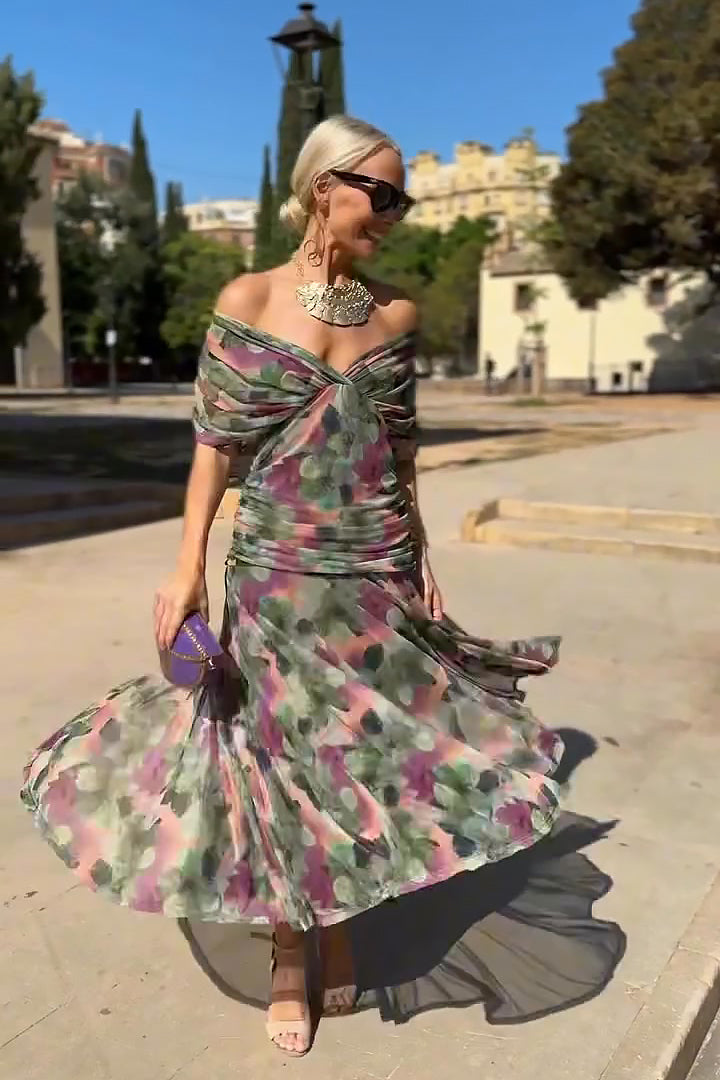 Philippa | Refined V-neck Party Maxi Dress — Alfa Empire, view 5