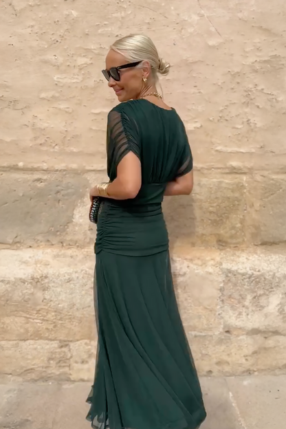Philippa | Refined V-neck Party Maxi Dress — Alfa Empire, view 10