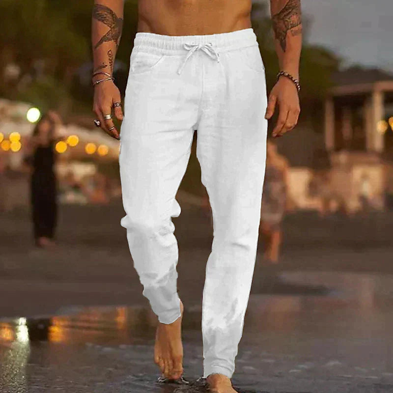 Ricardo | Classic Lace Summer Pants — White — Alfa Empire, view 5