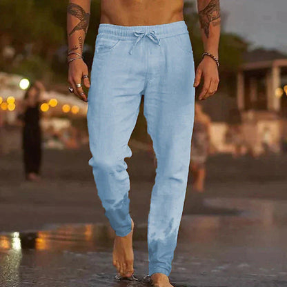 Ricardo | Classic Lace Summer Pants — Light Blue — Alfa Empire, view 7