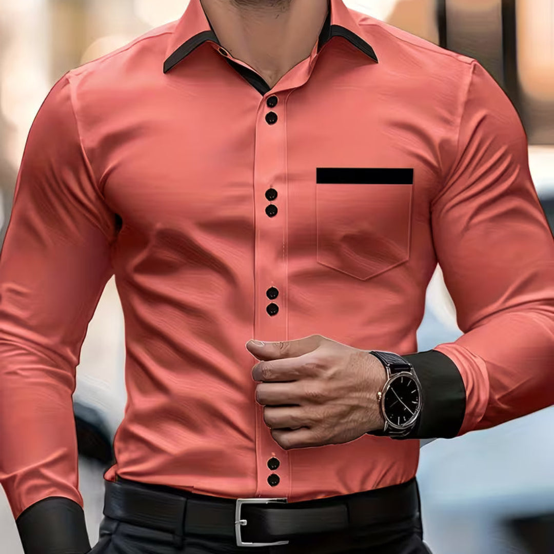 Ronel | Classic Button Collared Fit Shirt — Turquoise — Alfa Empire, view 7