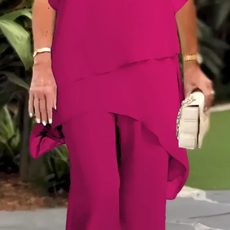 Rowena | Refined Draped Palazzo Pants Set — Alfa Empire, view 9