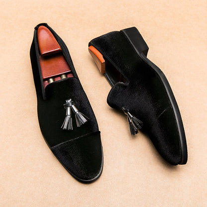 Sandro | Classic Velvet Tassel Loafers — Alfa Empire, view 6