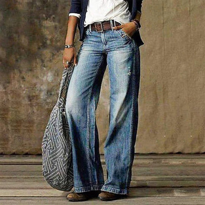 Sarah | Relaxed Vintage Wide-Leg Jeans — Light Blue — Alfa Empire, view 1