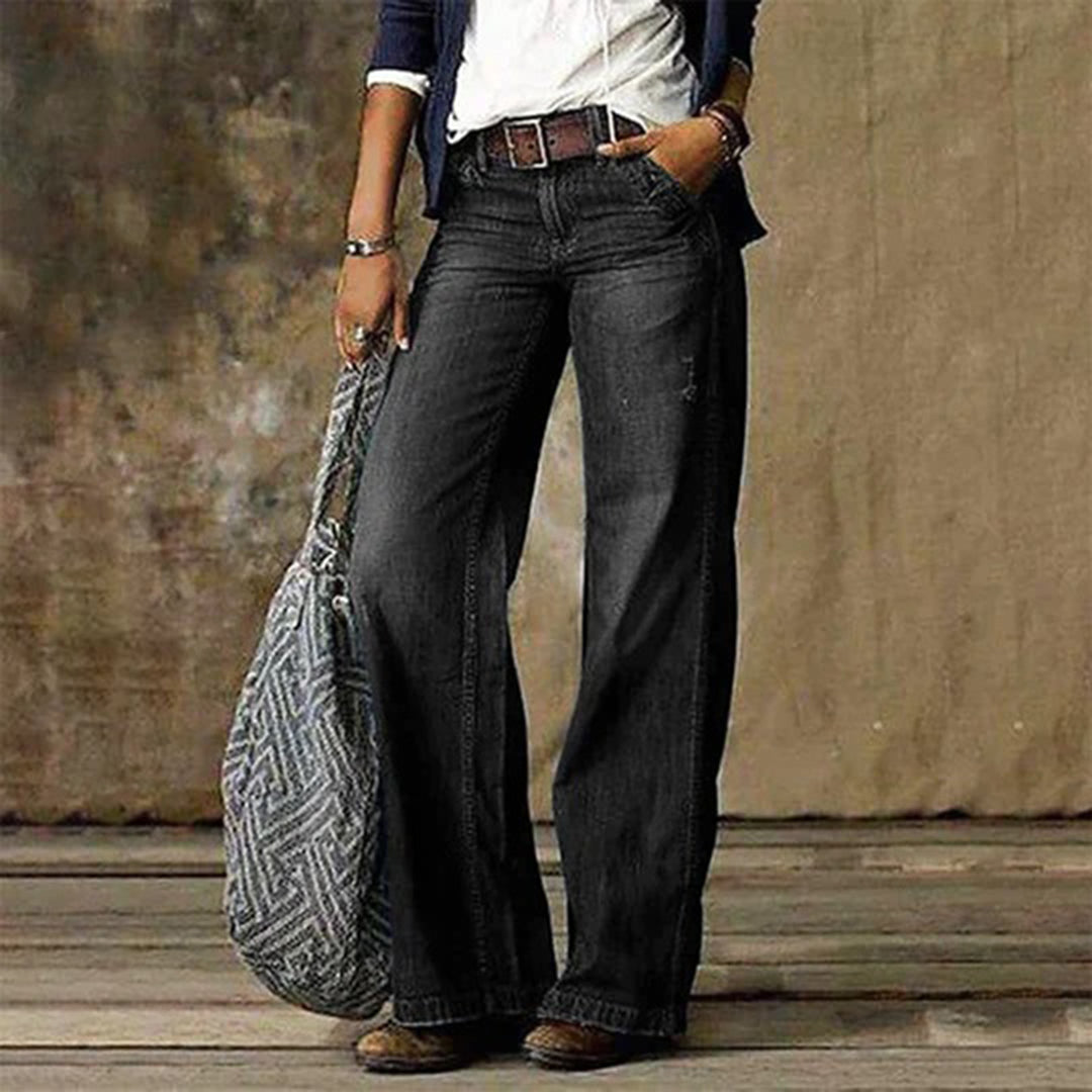 Sarah | Relaxed Vintage Wide-Leg Jeans — Gray — Alfa Empire, view 4