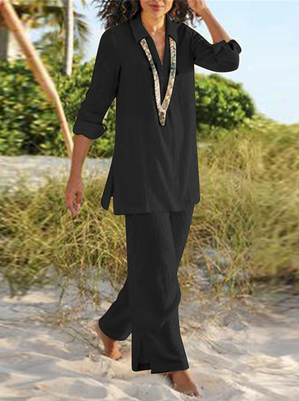 Selene | Flowing Bohemian Maxi Dress — Black — Alfa Empire, view 3