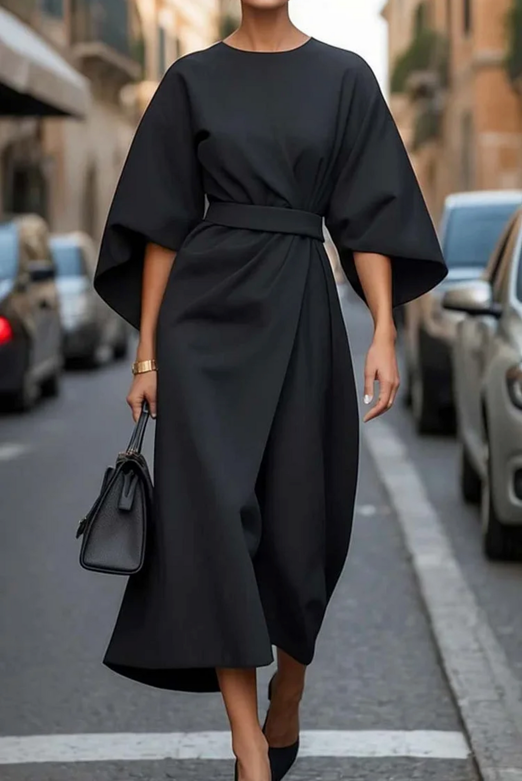 Selina | Refined Lantern Sleeves Dress — Alfa Empire, view 1