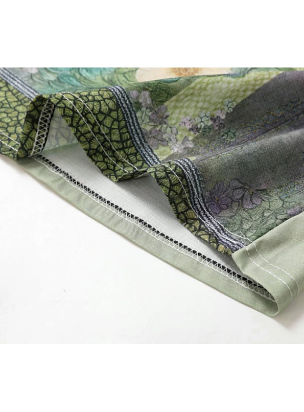Damebluse med blomsterprint, rund halsudskæring og lange ærmer — Alfa Empire, billede 4