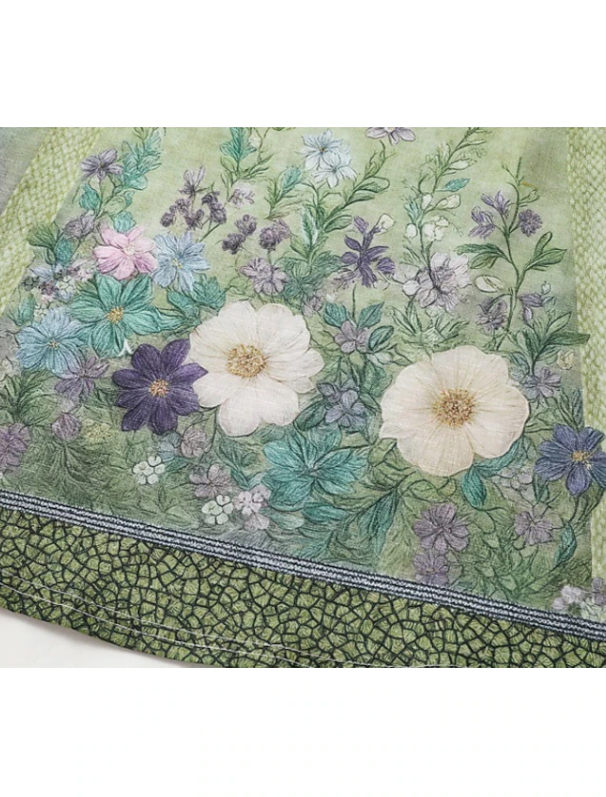 Damebluse med blomsterprint, rund halsudskæring og lange ærmer — Alfa Empire, billede 5