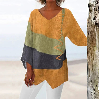 Shelby | Modern Loose-Fit Long-Sleeve Top — Yellow — Alfa Empire, view 2
