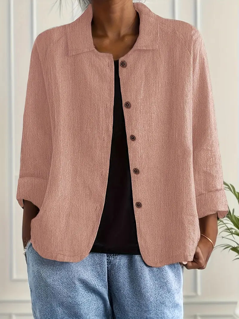 Sophie | Classic Lightweight Everyday Top — Pink — Alfa Empire, view 1