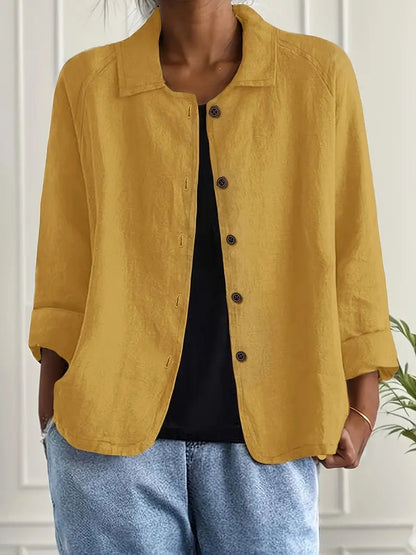 Sophie | Classic Lightweight Everyday Top — Yellow — Alfa Empire, view 2