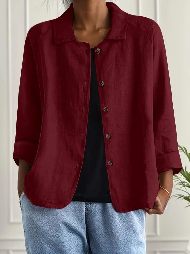 Sophie | Classic Lightweight Everyday Top — Red — Alfa Empire, view 6