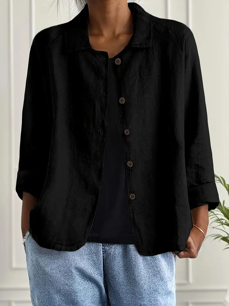 Sophie | Classic Lightweight Everyday Top — Black — Alfa Empire, view 7