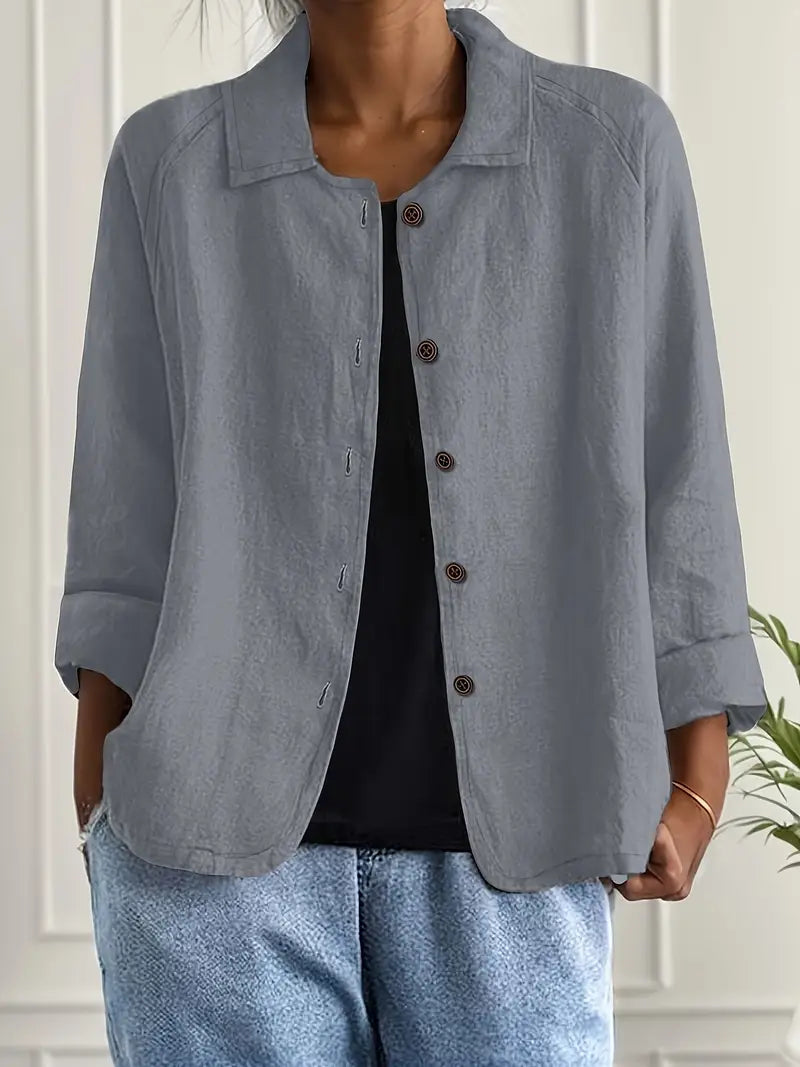 Sophie | Classic Lightweight Everyday Top — Gray — Alfa Empire, view 8