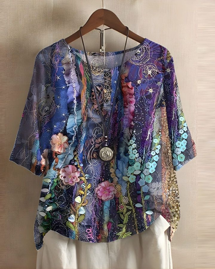 Sophie | Relaxed Summer Boho Top — Violet — Alfa Empire, view 8