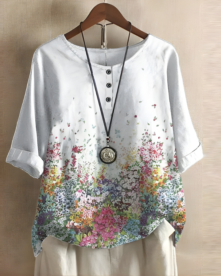Sophie | Relaxed Summer Boho Top — White — Alfa Empire, view 9