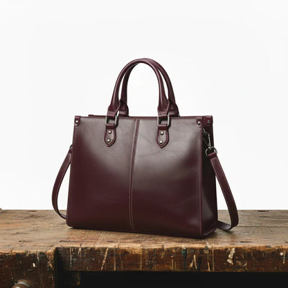 Sophie | Classic Shoulder Bag — Coffee — Alfa Empire, view 7