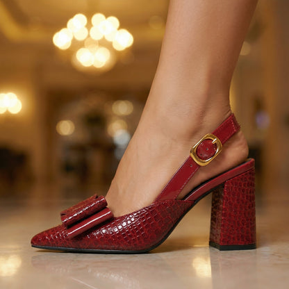 Sylvia | Modern Pointed Slingback Heels — Alfa Empire, view 3