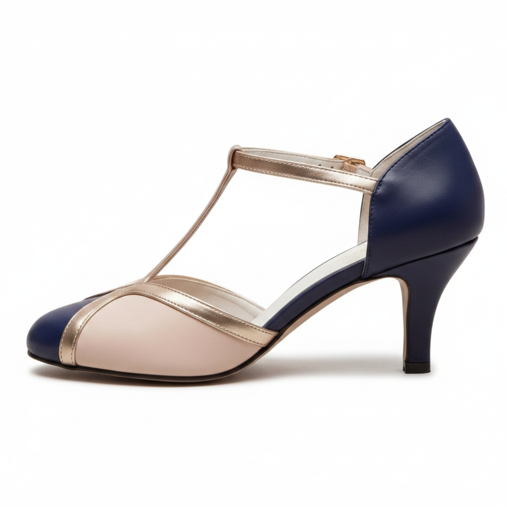 Tazariah | T-Strap Block Heel Sandals — Alfa Empire, view 1