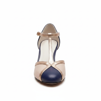 Tazariah | T-Strap Block Heel Sandals — Alfa Empire, view 3