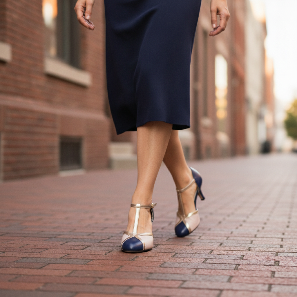 Tazariah | T-Strap Block Heel Sandals — Alfa Empire, view 4