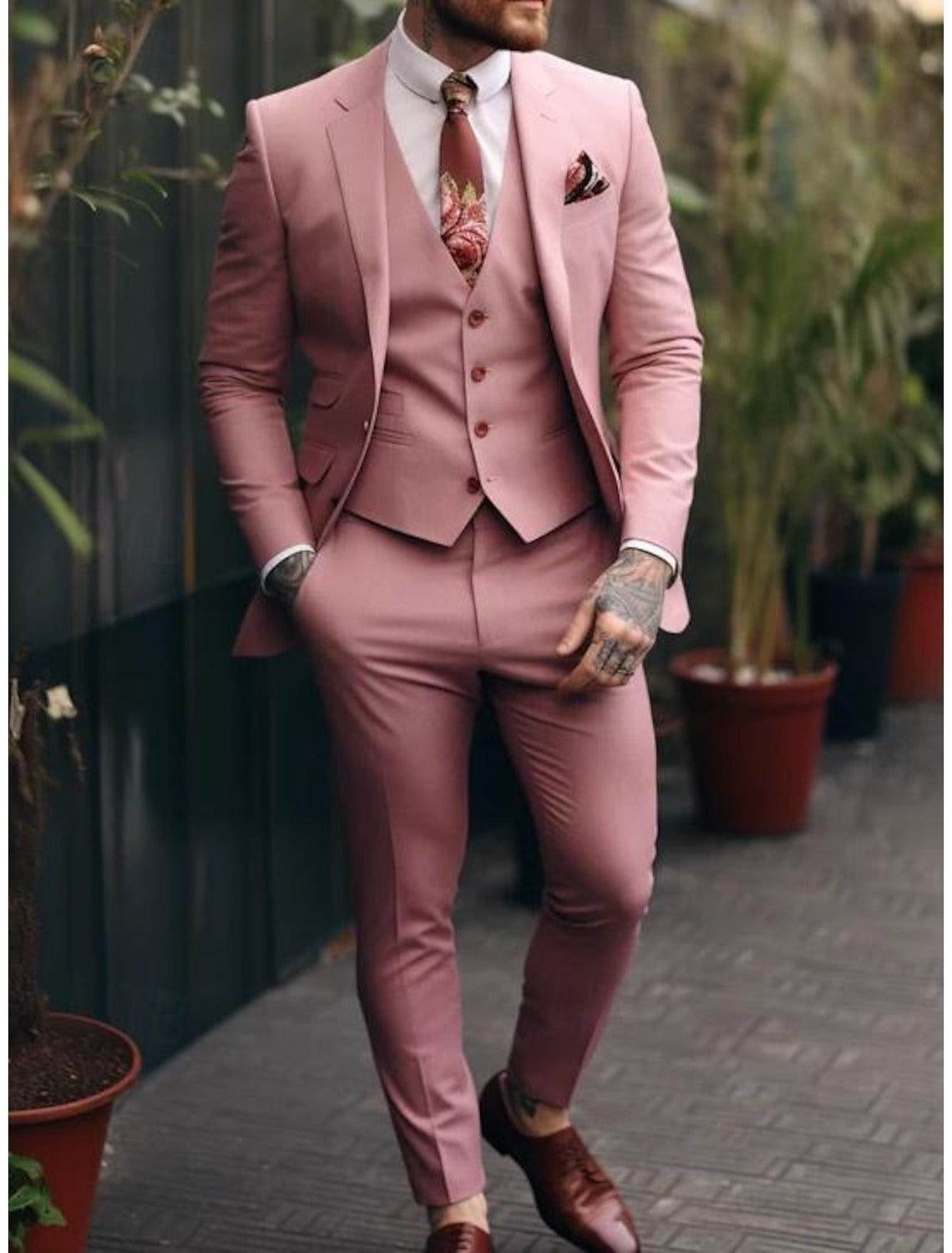 Tommy | Casual Single Breasted One-Button 3 Pieces Suit — Alfa Empire, view 3