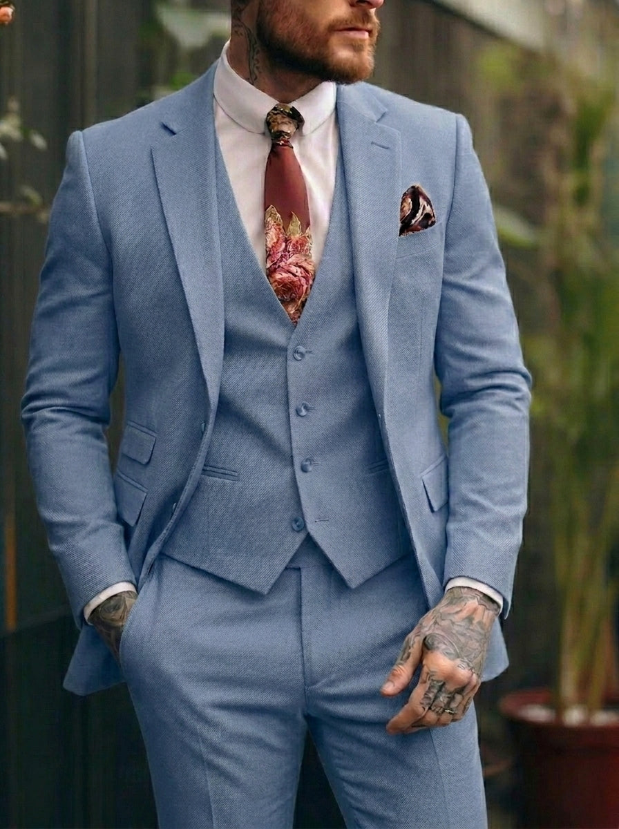 Tommy | Casual Single Breasted One-Button 3 Pieces Suit — Alfa Empire, view 15