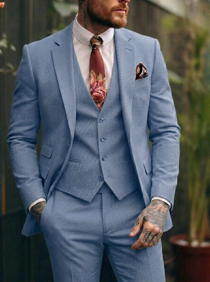 Tommy | Casual Single Breasted One-Button 3 Pieces Suit — Alfa Empire, view 15
