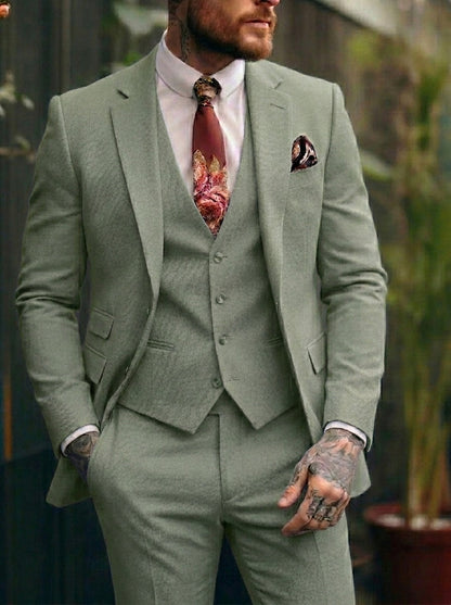 Tommy | Casual Single Breasted One-Button 3 Pieces Suit — Alfa Empire, view 16
