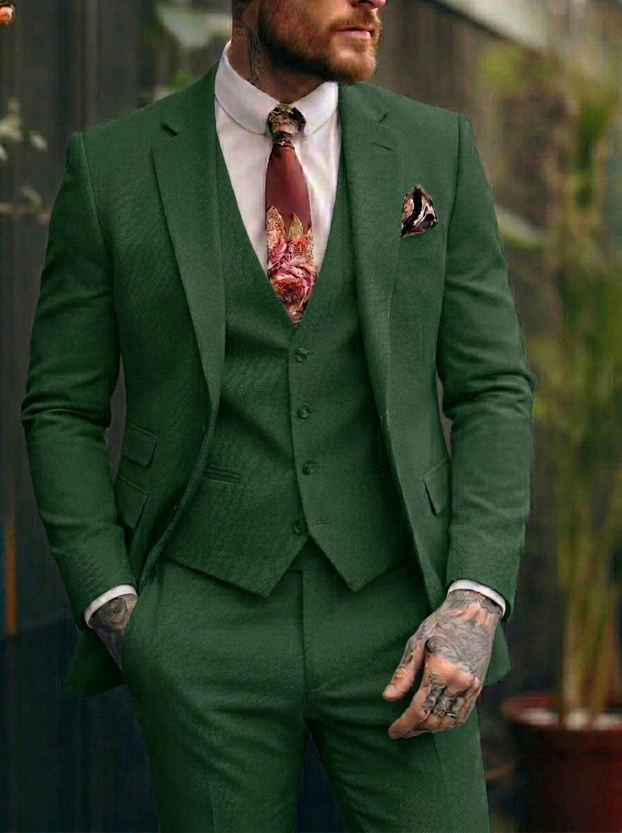 Tommy | Casual Single Breasted One-Button 3 Pieces Suit — Alfa Empire, view 17