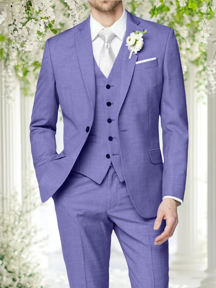 Tommy | Casual Tailored Fit Single Breasted Suit — Lilac — Alfa Empire, view 1