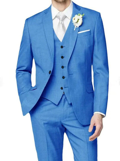 Tommy | Casual Tailored Fit Single Breasted Suit — Blue — Alfa Empire, view 4