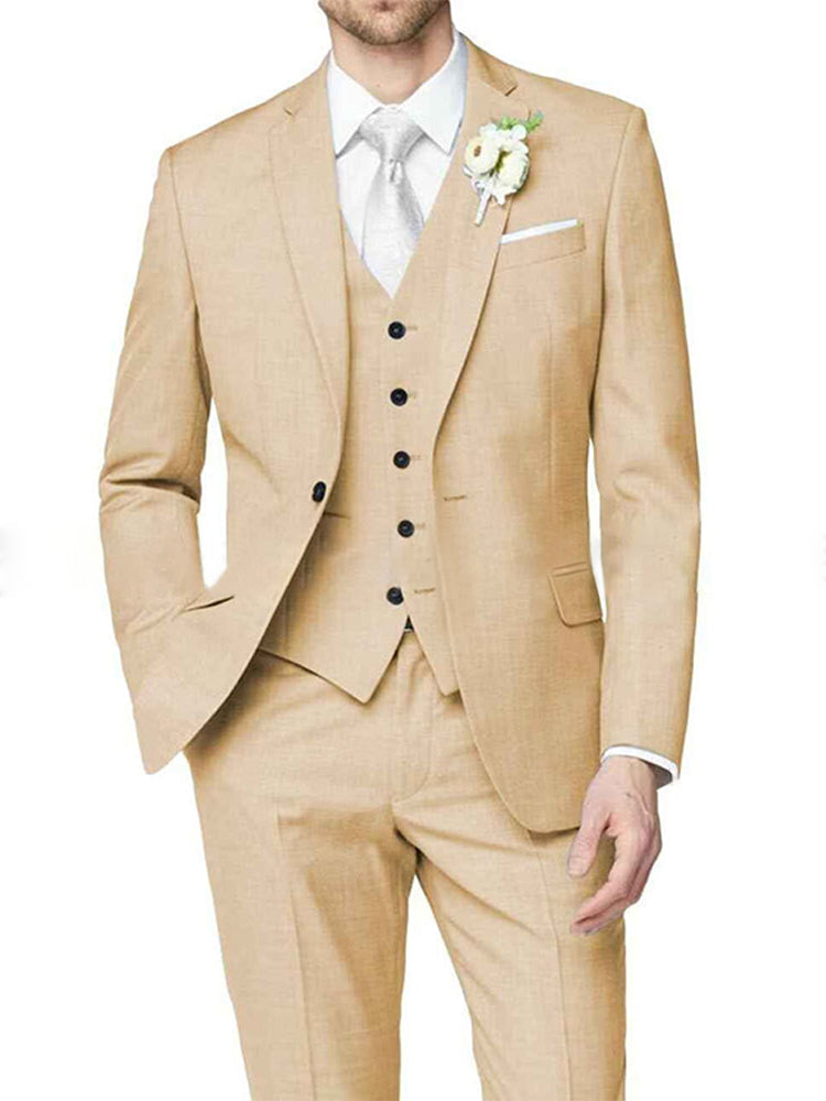 Tommy | Casual Tailored Fit Single Breasted Suit — Champagne — Alfa Empire, view 6