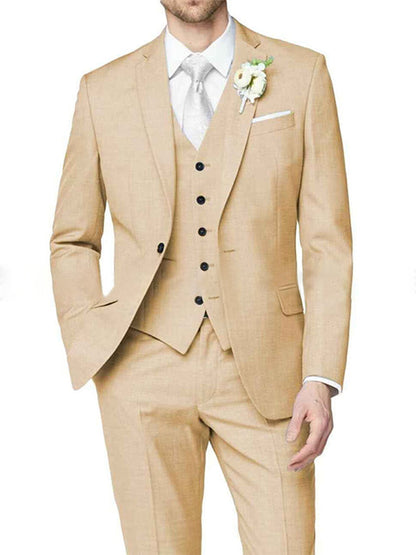 Tommy | Casual Tailored Fit Single Breasted Suit — Champagne — Alfa Empire, view 6