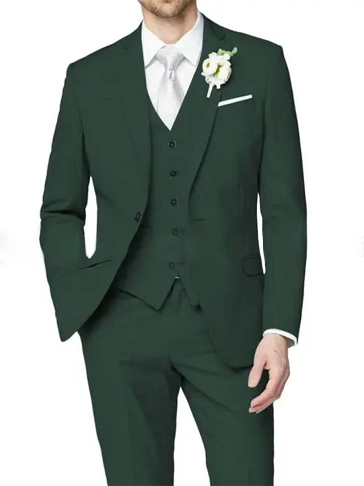 Tommy | Casual Tailored Fit Single Breasted Suit — Dark Green — Alfa Empire, view 7