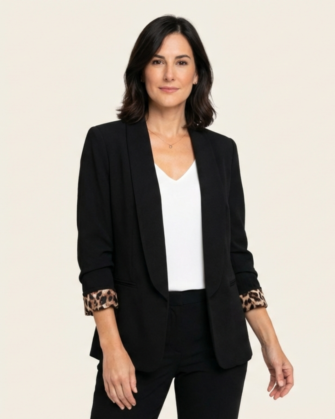 Valeria - Refined Leopard Print Sleeve Cardigan — Alfa Empire, view 1