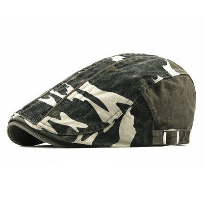 Vaughn | Vintage Camouflage Flat Cap — Woodland Ash — Alfa Empire, view 2