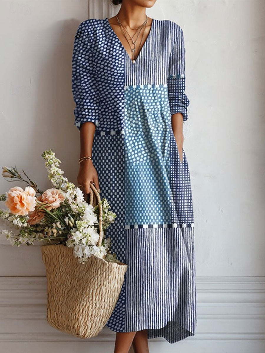 Vela | Classic Patch Everyday Comfort Dress — MultiColor — Alfa Empire, view 1