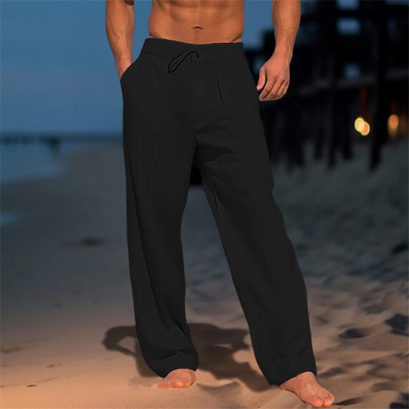Victor | Classic Plain Wide Pants — Black — Alfa Empire, view 3