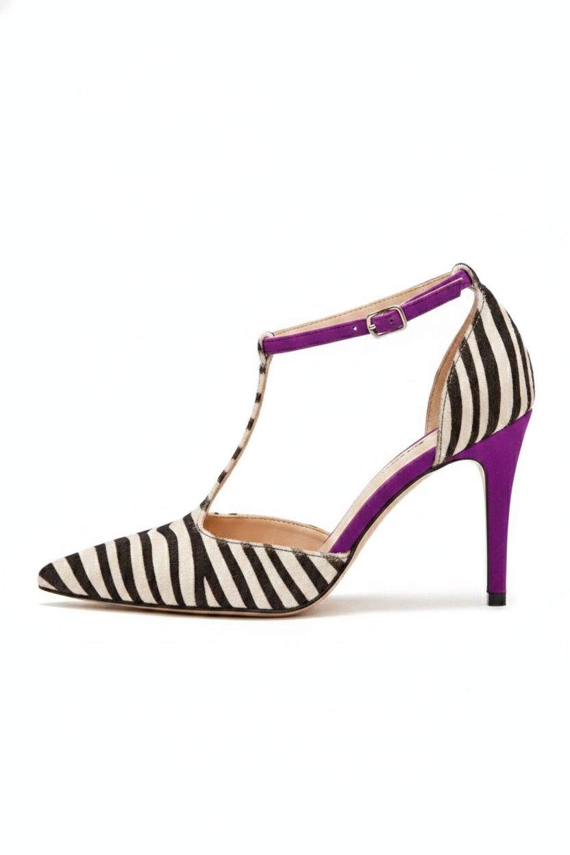 Virelle | Zebra Print Stiletto Heels — Alfa Empire, view 1