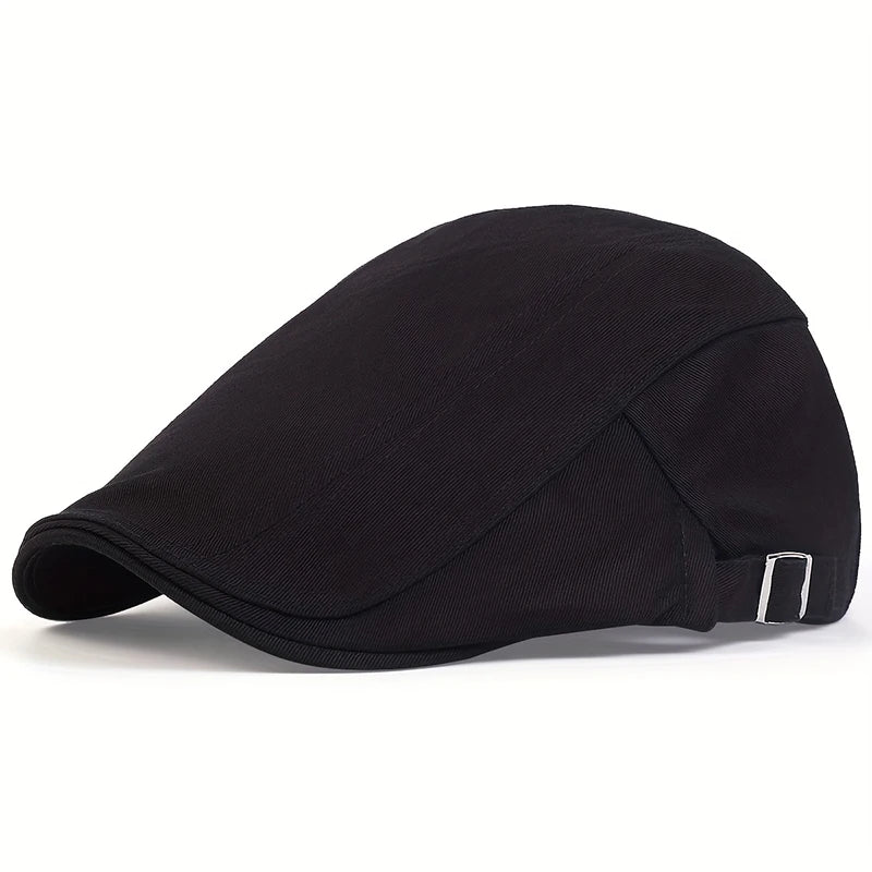 Walter | Classic Outdoor Flat Cap — Charcoal Black — Alfa Empire, view 8