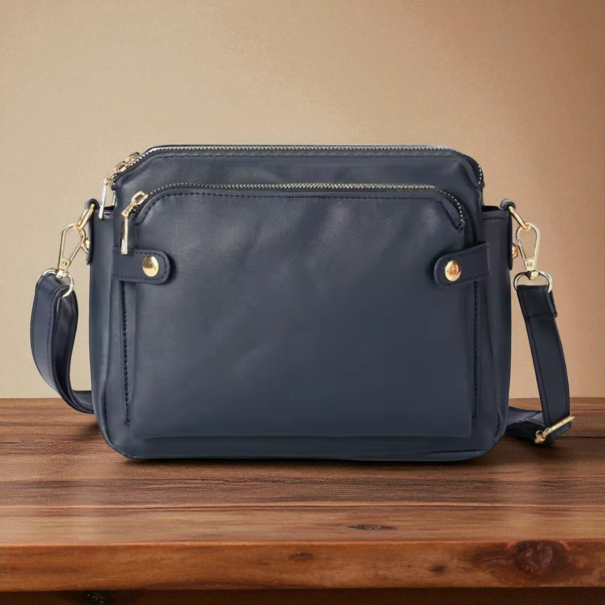 Wendy | Classic Shoulder Bag — Blue — Alfa Empire, view 7