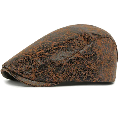 Westin | Vintage Distressed Retro Flat Cap — Coffee — Alfa Empire, view 1
