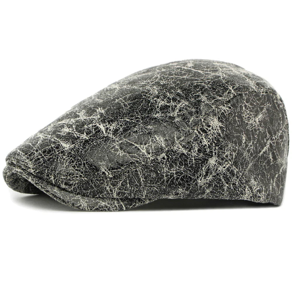 Westin | Vintage Distressed Retro Flat Cap — White — Alfa Empire, view 3