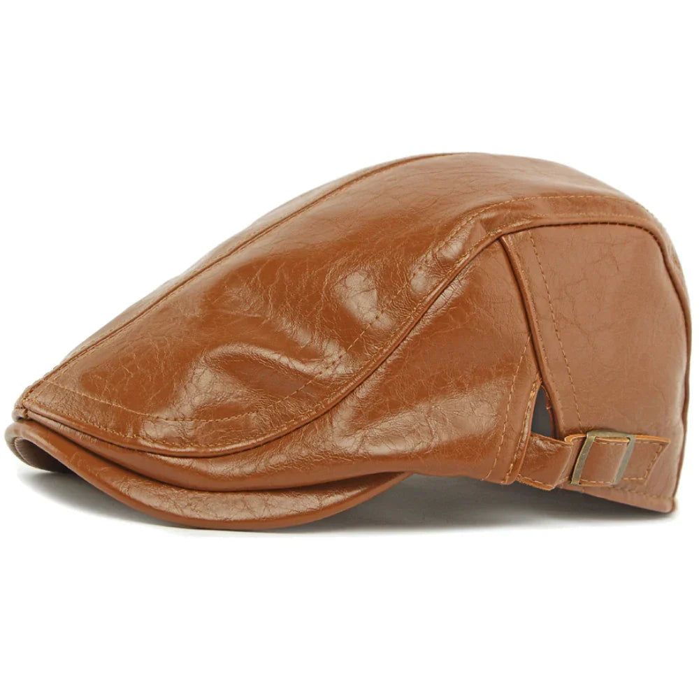 Westin | Vintage Distressed Retro Flat Cap — Khaki — Alfa Empire, view 4