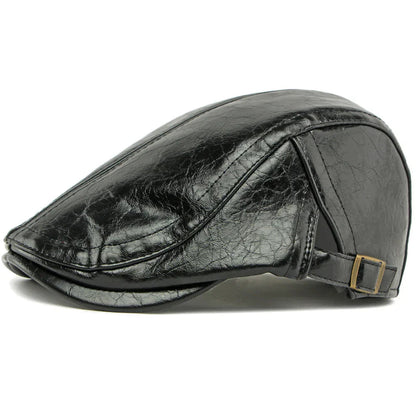 Westin | Vintage Distressed Retro Flat Cap — Black 2 — Alfa Empire, view 6