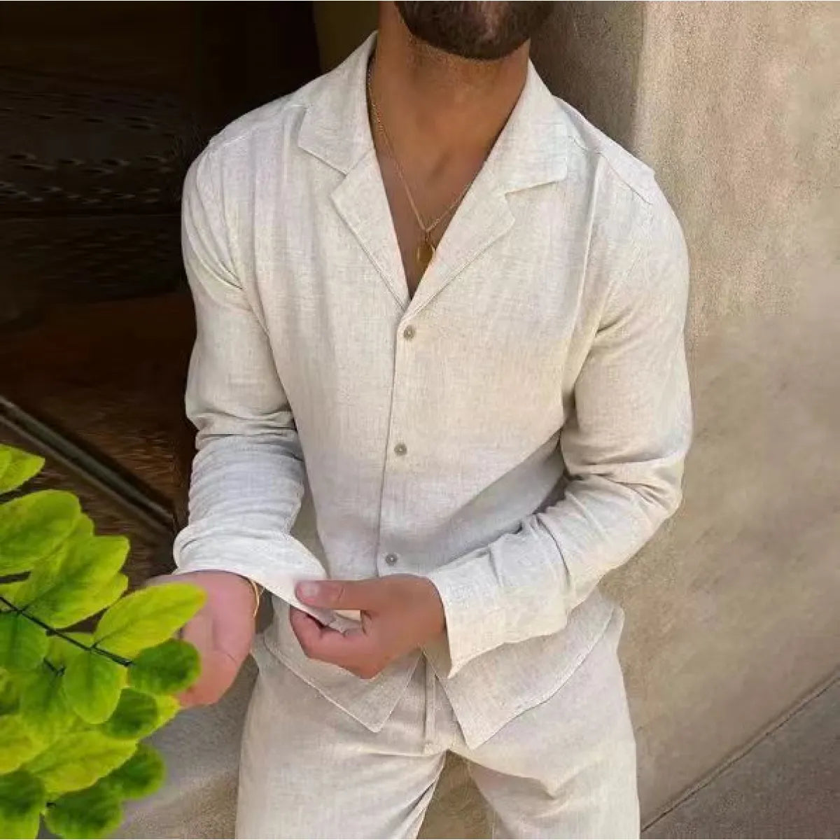 Westley | Timeless Long Sleeve and Fitted Pant Set — Alfa Empire, view 3